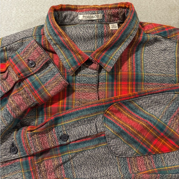 Toad & Co Womens Sz L Flannel Sustainable Soft Cozy Fall Layer Gorpcore Plaid - Picture 1 of 14
